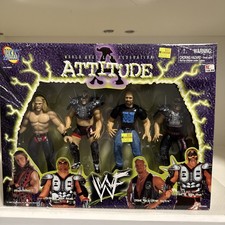 WWF Attitude Box Set Steve Austin LOD Shawn Michaels Road Warrior Jakks 1998 NEW
