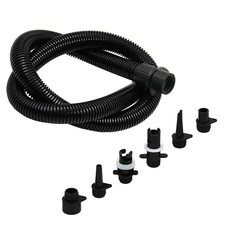 Spiral Inflation Tube Set 6 Adapters 1m Length for Electric Air Pump Use