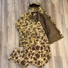 Vtg Remington Gore-Tex Camo Jacket & Bibs Set Hunting Thermolite Mens L/XL