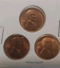 1951 PDS Lincoln Wheat Red Cent Uncirculated 3 Coin Set Free Post