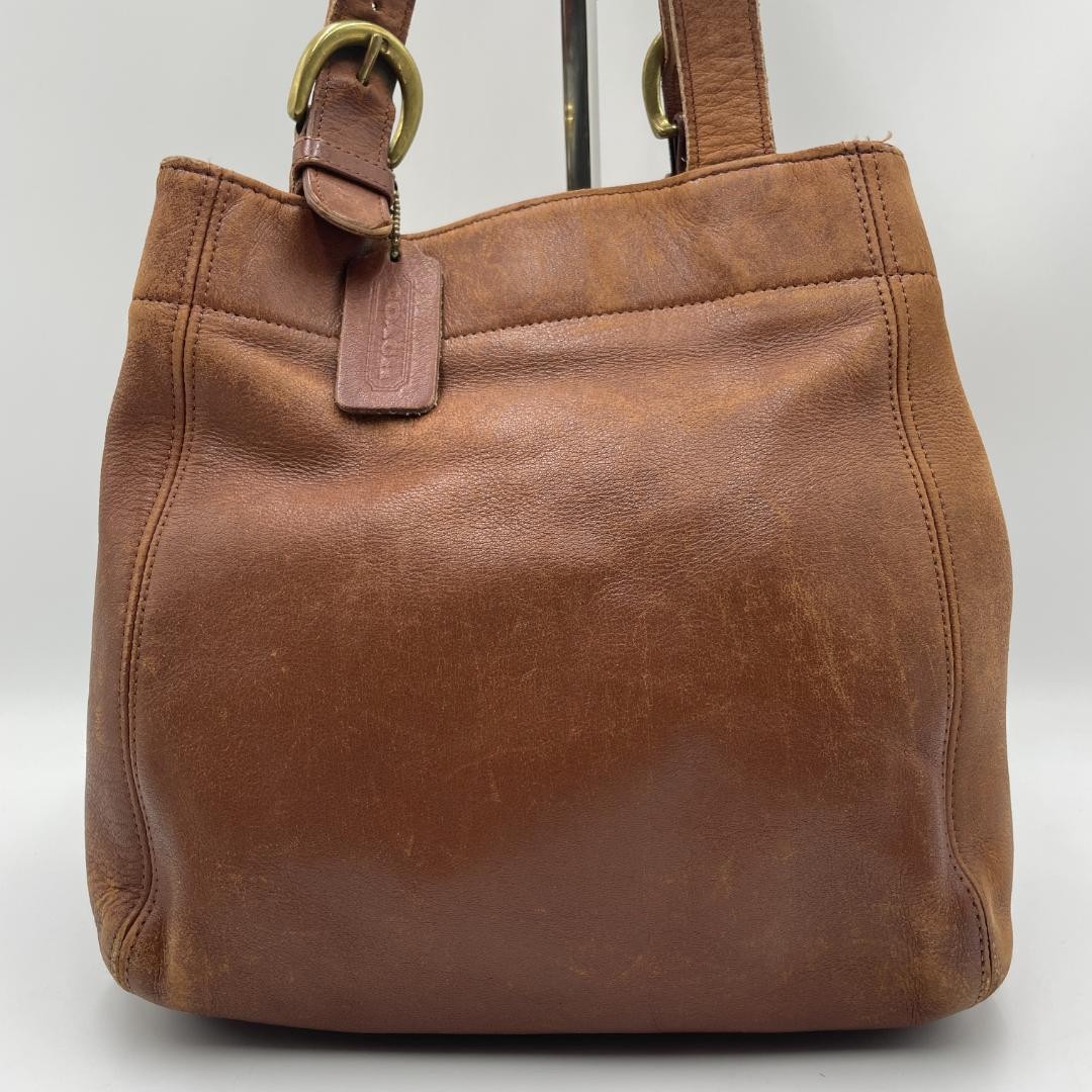 COACH Shoulder Bag Leather 4157 Brown Old G127 thumbnail 2
