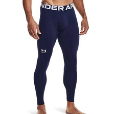 Mens Under Armour Spandex Tights Compression Pants Blue Medium Pocket