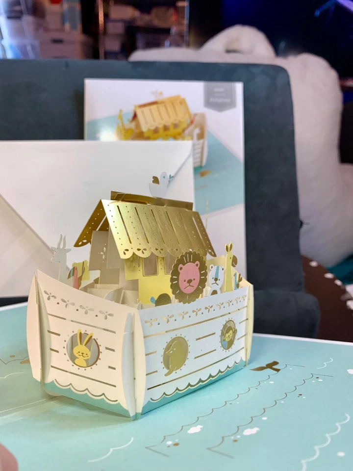 Tarjeta Pop Up Felicitaciones Nuevo Baby Sweet Baby Ark Foto 2 de 4