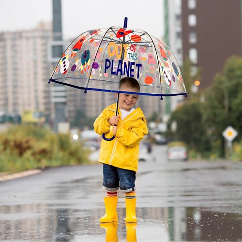 Licensed Brolly, Bubble Dome Umbrella, Windproof Bell Umbrella Kids for 3-7 Yrs - Picture 87 of 97