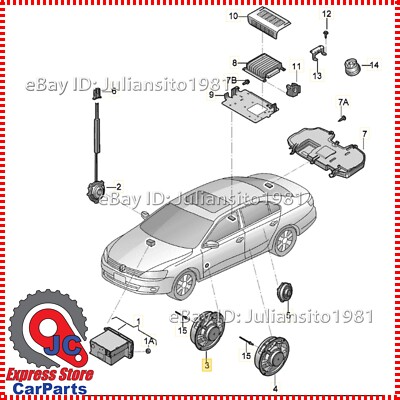 Volkswagen Door Speaker PASSAT Jetta OEM 5C6035454A VW Tweeter for