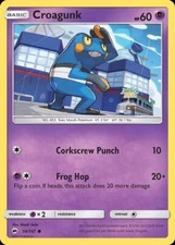 Pokemon Croagunk (54/169) Burning Shadows LP