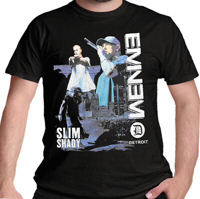 Official Eminem T Shirt Detroit Slim Shady Black New S M L XL XXL 
