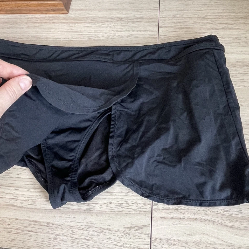 Liz Claiborne Black Bikini Swim Skirt Bottom Womens Large Swimsuit Bottoms - Image 3 of 4
