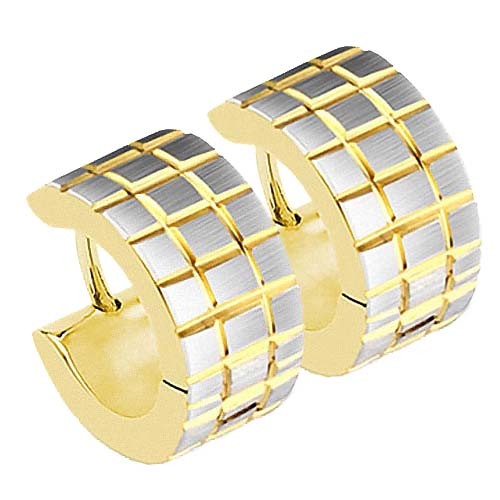 1 Paar Edelstahl Schmuck Ohrringe Ohrstecker Silber GebüRstet Vergoldet-image