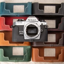 For Nikon FG-20 FG20 Handmade Genuine Real Leather Half Camera Case Bag Cover