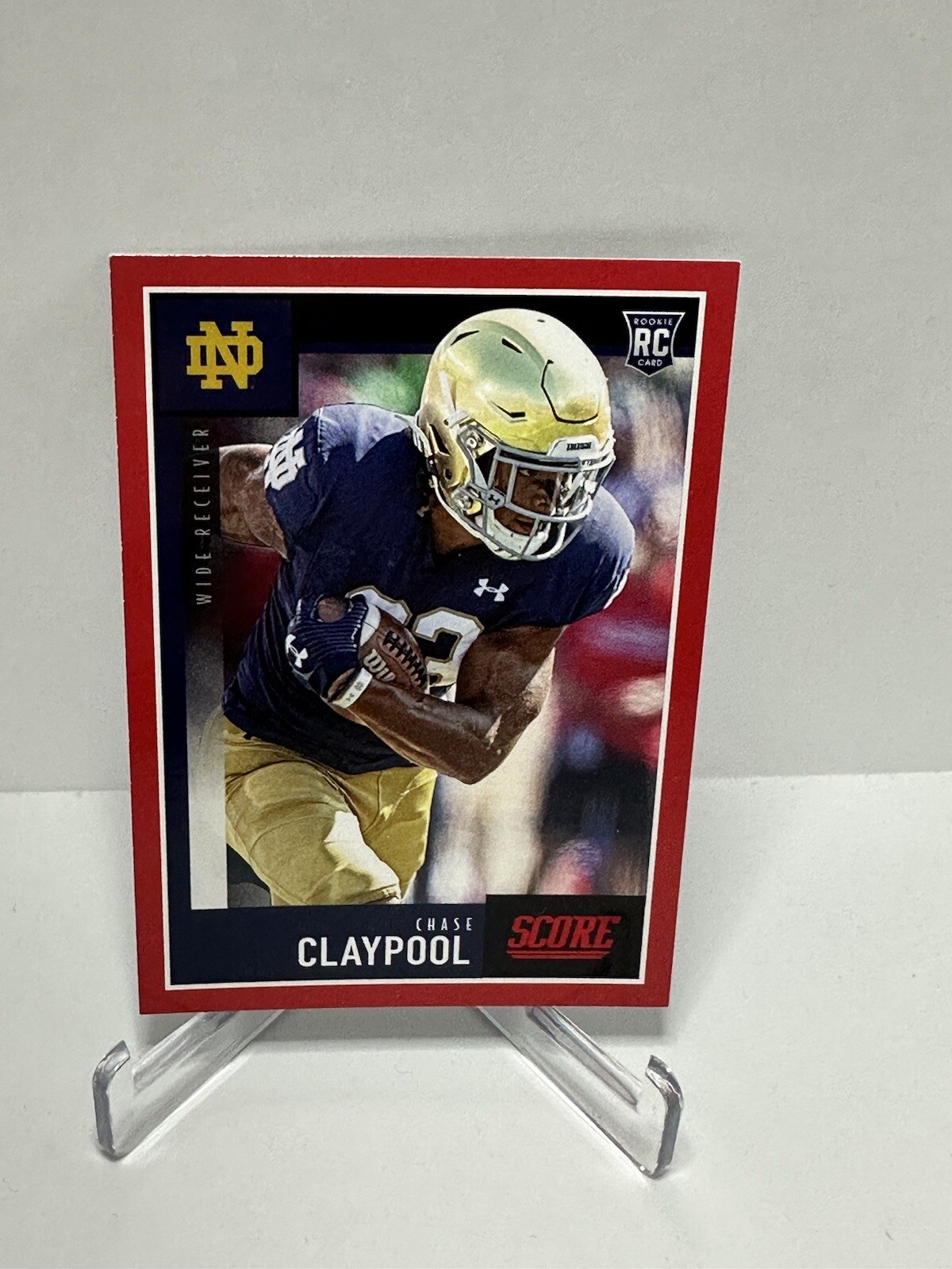 2020 Panini Score Chase Claypool Rookie Red Parallel #417 Pittsburgh Steelers