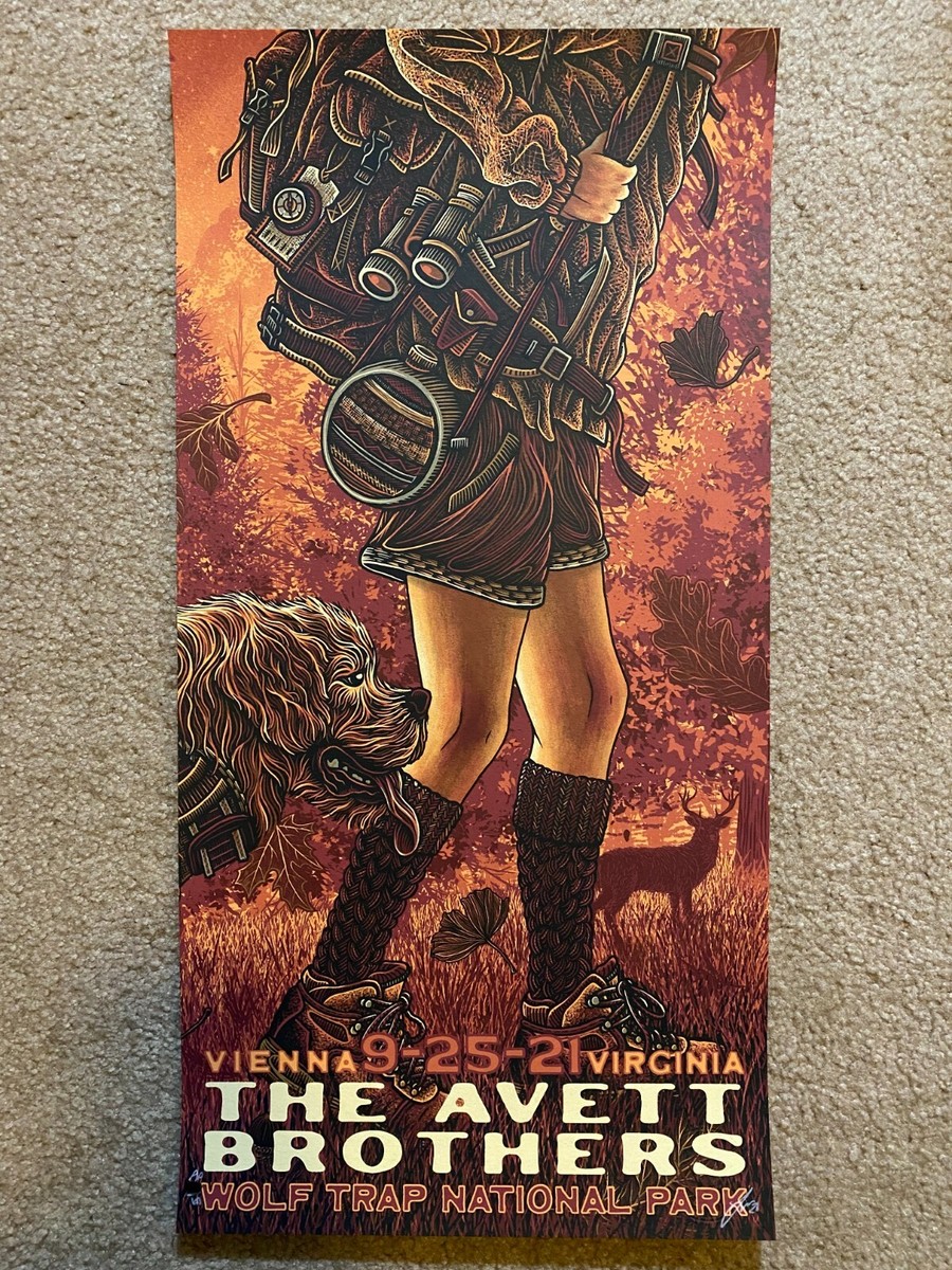 Avett Brothers Poster Wolf Trap Vienna, VA 9/25/21 | eBay