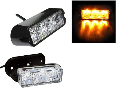 Bernsteinfarbene 3 LED PKW LKW Notleuchte Lichter Warnblink Stroboskopleiste Warnung