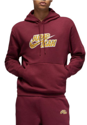 Jordan Flight MVP Jumpman Cherrywood Red/Black Fleece Hoodie