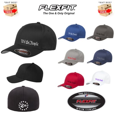 WE THE PEOPLE 2nd AMENDMENT GUN PATRIOT 6277 FLEXFIT HAT  *FREE SHIPPING in BOX*