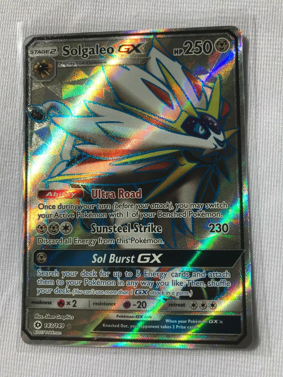 Solgaleo GX 143/149 Full Art - Pokemon Sun & Moon Base Set Single Card