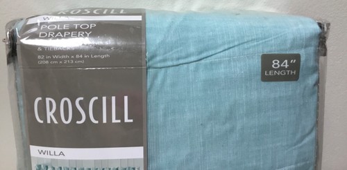 NEW Croscill "Willa" Pole Top Drapery- 2 Lined Panels & Tiebacks - 82" Wx 84” L - Picture 3 of 4