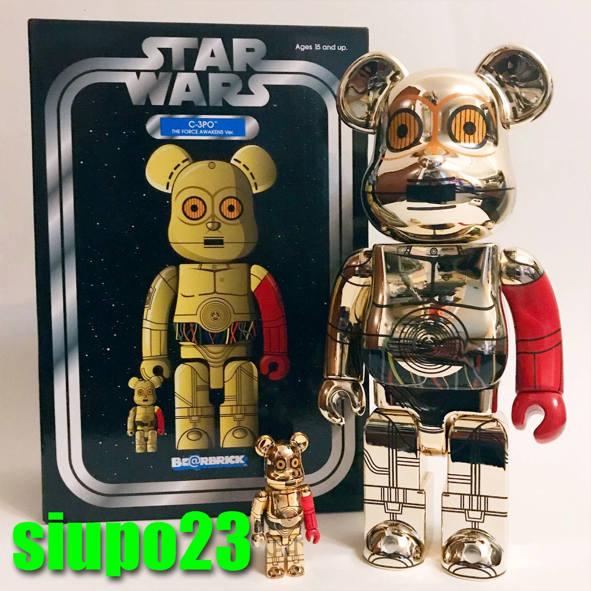 Medicom 400% + 100% Bearbrick ~ Star Wars C3PO Be@rbrick The Force