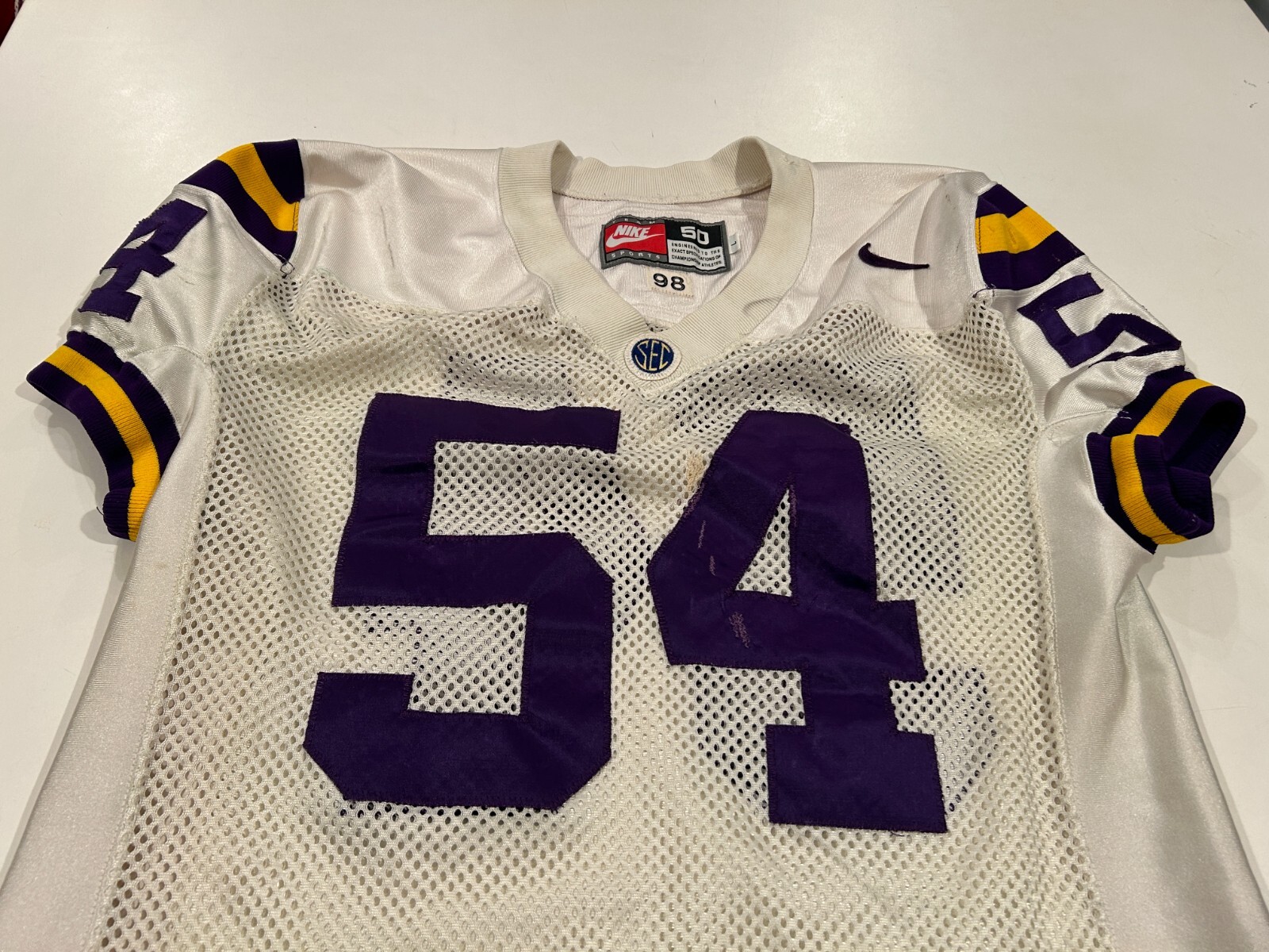 original 1998 KENDERICK ALLEN LSU TIGERS college football GAME WORN