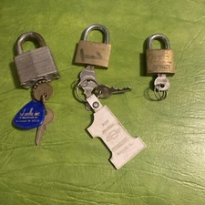 3 VTG Camel SECURITY Master Lock Brass Jendyk PADLOCK Lock Keys Commercial Lock