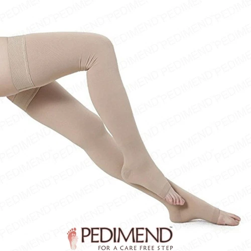 Medical Compression Stockings Support Varicose Veins Thigh High Open Toe -Unisex