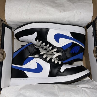 Nike Air Jordan 1 Retro Mid Game Royal Racer Blue Black White