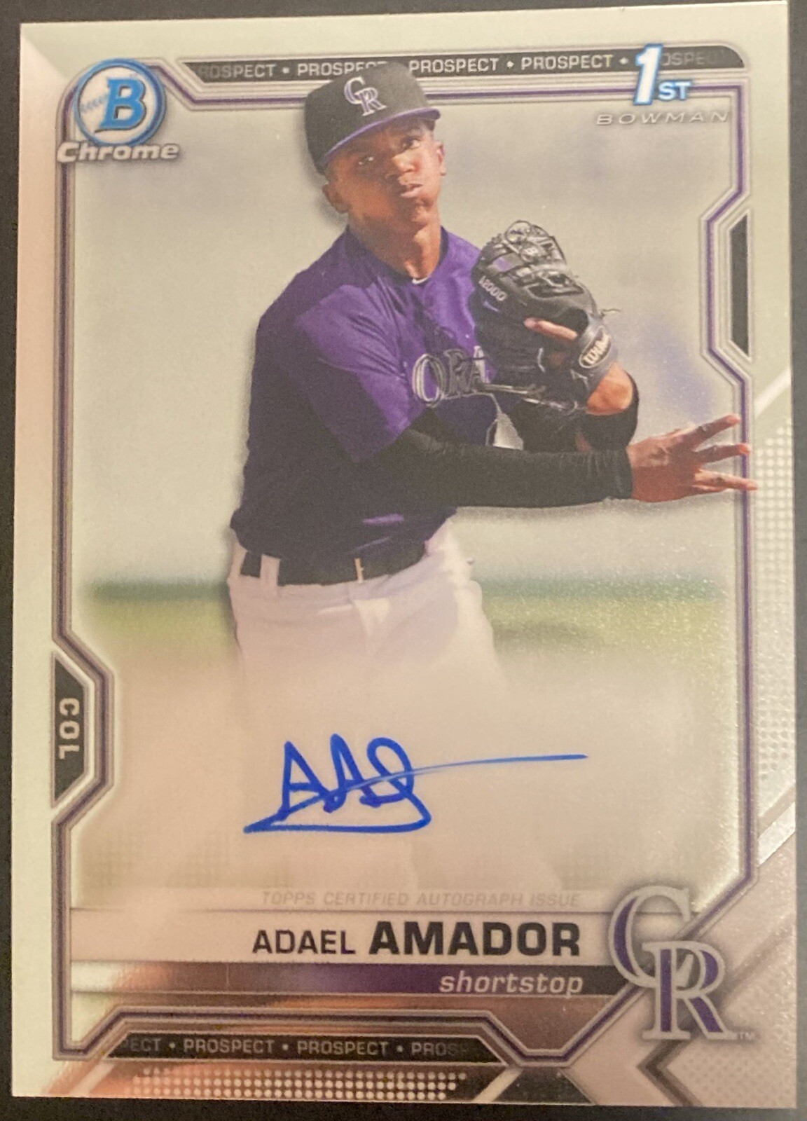 2021 Bowman Chrome Prospects Adael Amador Rookie Auto #CPA-AAM