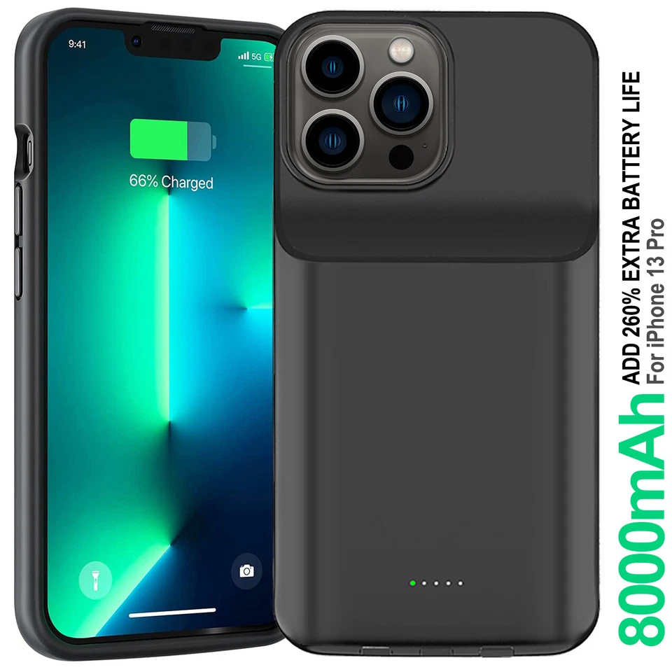 Funda Cargador Recargable para iPhone 13 Pro - Soporta Auriculares con Cable y Apple Pay Foto 4 de 4
