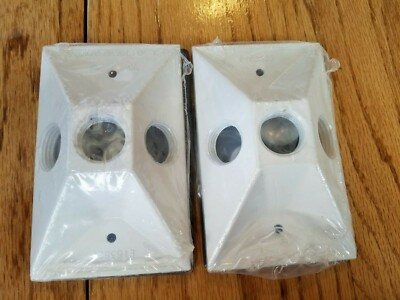 RECTANGULAR CLUSTER COVER White / Brown Do It NEW! Lot of 2 535931 / 535923 Wet 