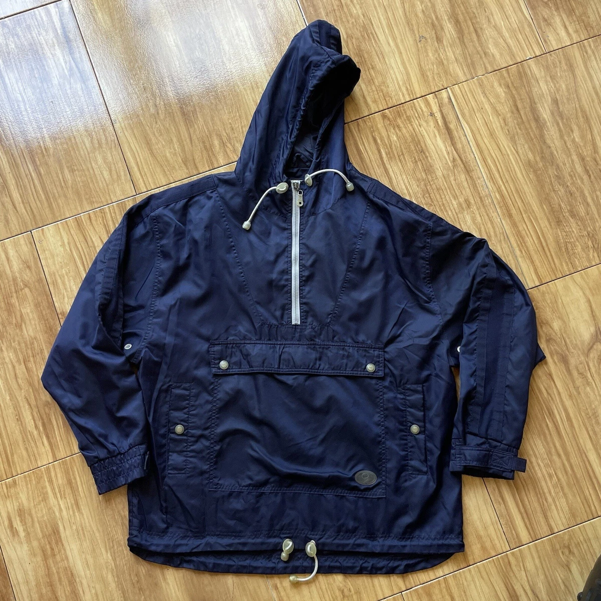 Vintage GAP Nylon Anorak Pullover Jacket Large Blue Oasis 90's Windbreaker Y2K