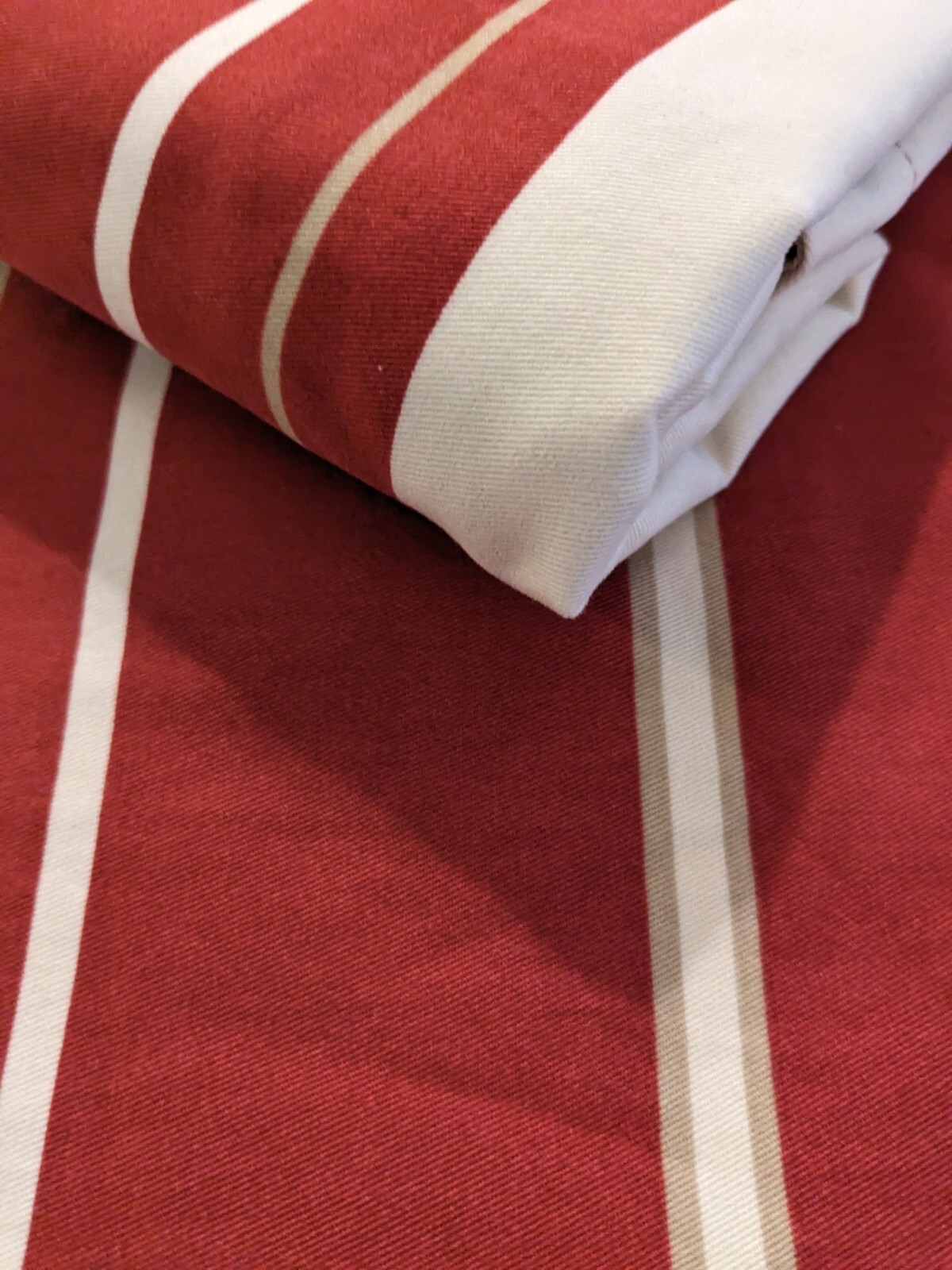 Wayfair, Chenab One 2 Euro Shams 100% Cotton Pillow Striped Red Cream Holiday