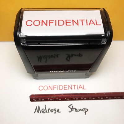 Confidential Rubber Stamp Red Ink Self Inking Ideal 4913