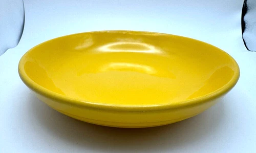RARE - Vintage Bauer Pottery Yellow 7.5" Soup Plate Ring - EXCELLENT CONDITION