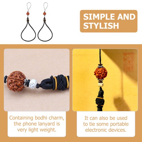 2 Pcs Badge Holder Lanyard Bodhi Phone Wrist Strap Mobile Phone Strap - Zdjęcie 10 z 12