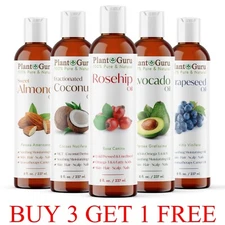 8 oz. Carrier Oil 100% Pure Natural Cold Pressed For Skin, Hair Growth, Massage