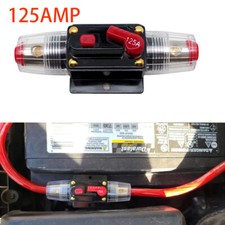 125AMP Circuit Breaker Switch Inverter Reset Fuses For Car Audio RV Stereo