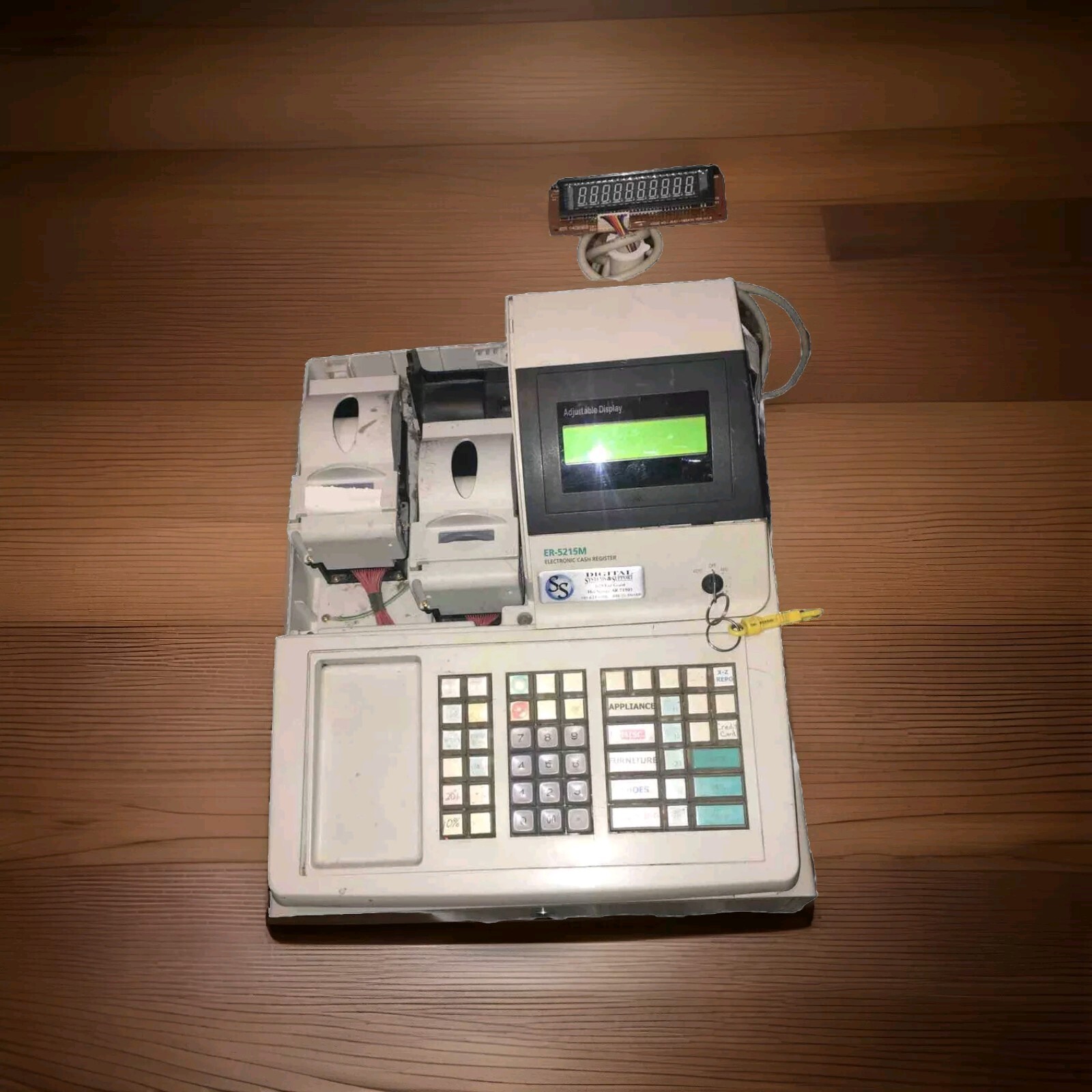 SAM4S ER5215M Electronic Cash Register W/ Key, AS IS CONDITION, PARTS