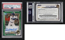 2021 Bowman Mega Box Chrome Mojo Green Refractor /99 Garrett Mitchell PSA 9 Auto