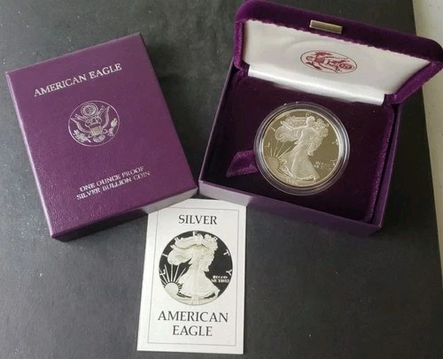 1986-S American Silver Eagle Proof — photo from the most recent tracked eBay sale