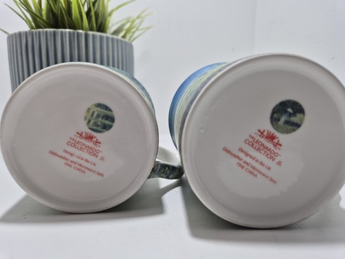 Hermosas tazas de café de té de porcelana de hueso X 2 The Leonardo Collection Reino Unido - Imagen 2 de 7