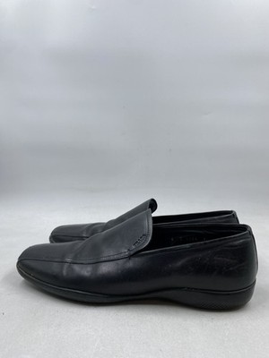 Prada Sport Linea Rossa Black Leather Loafers M 9.5