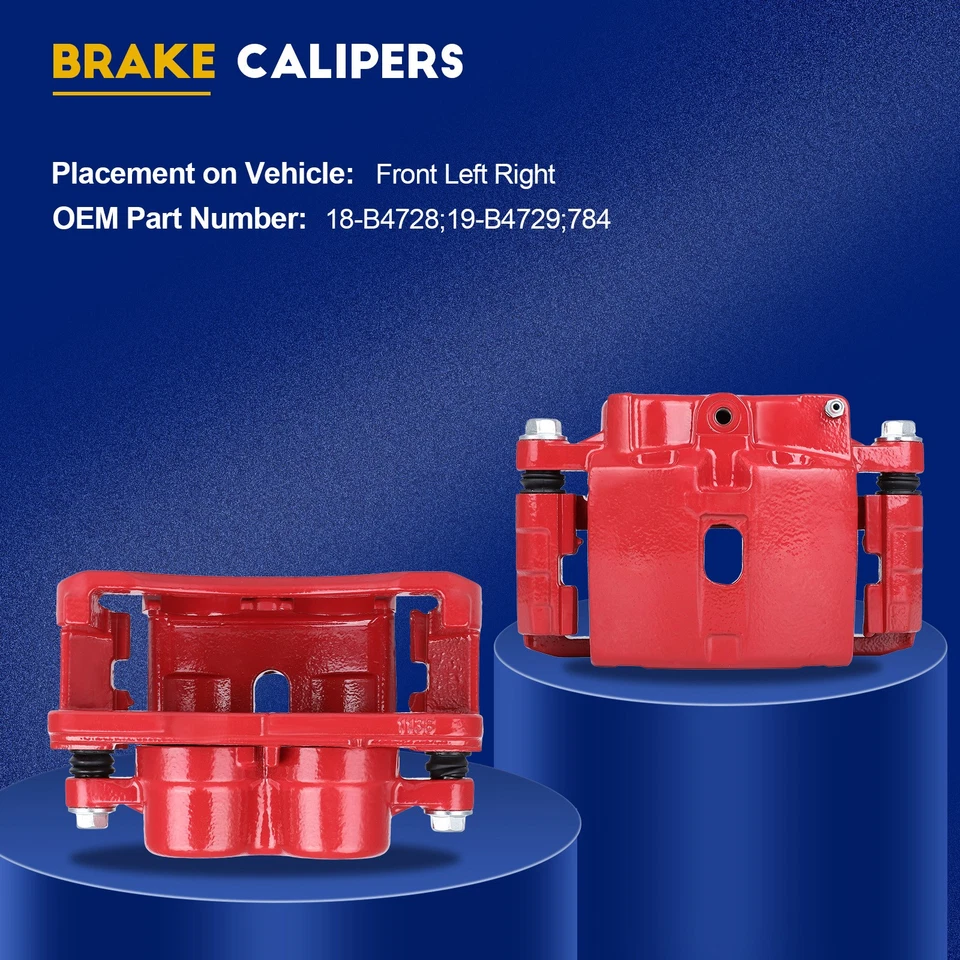 Front Brake Calipers And Ceramic Pad Kit For 2003 2004 2005 GMC Savana 2500 - Image 3 of 4