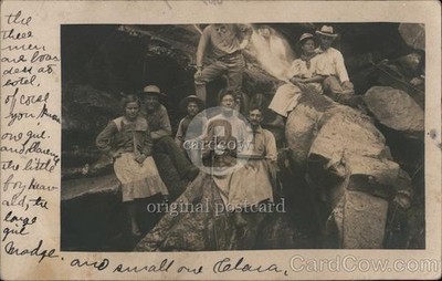 Pala, California CA Three couples with small boy single man posing RPPC