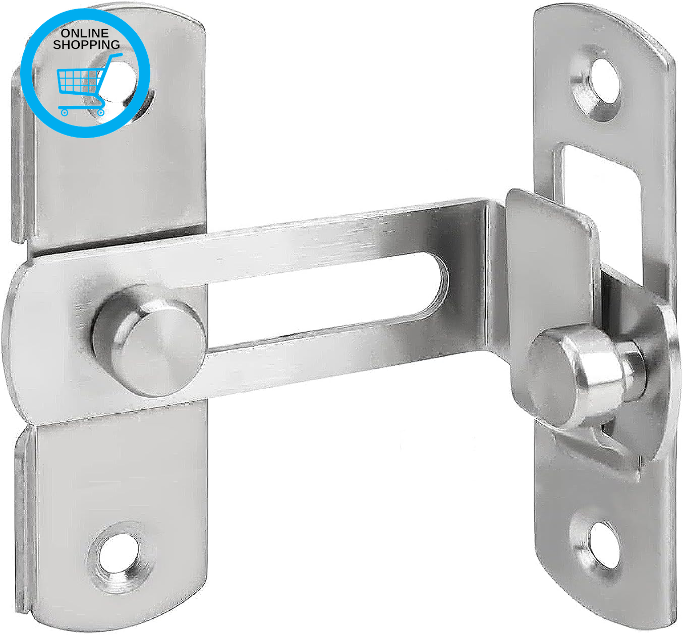 90 Degree Right Angle Gate Latch Door Bolt, Stainless Steel Flip Sliding Barn Do