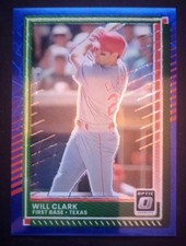 2025 Donruss Baseball Will Clark Optic Blue Velocity #64