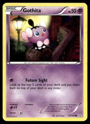 Gothita 55/124 Pokemon Card Dragons Exalted Common 50 HP Lightly Played CH