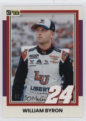 2022 Panini Donruss NASCAR Retro 1981 Purple 39/49 William Byron #158 nd3