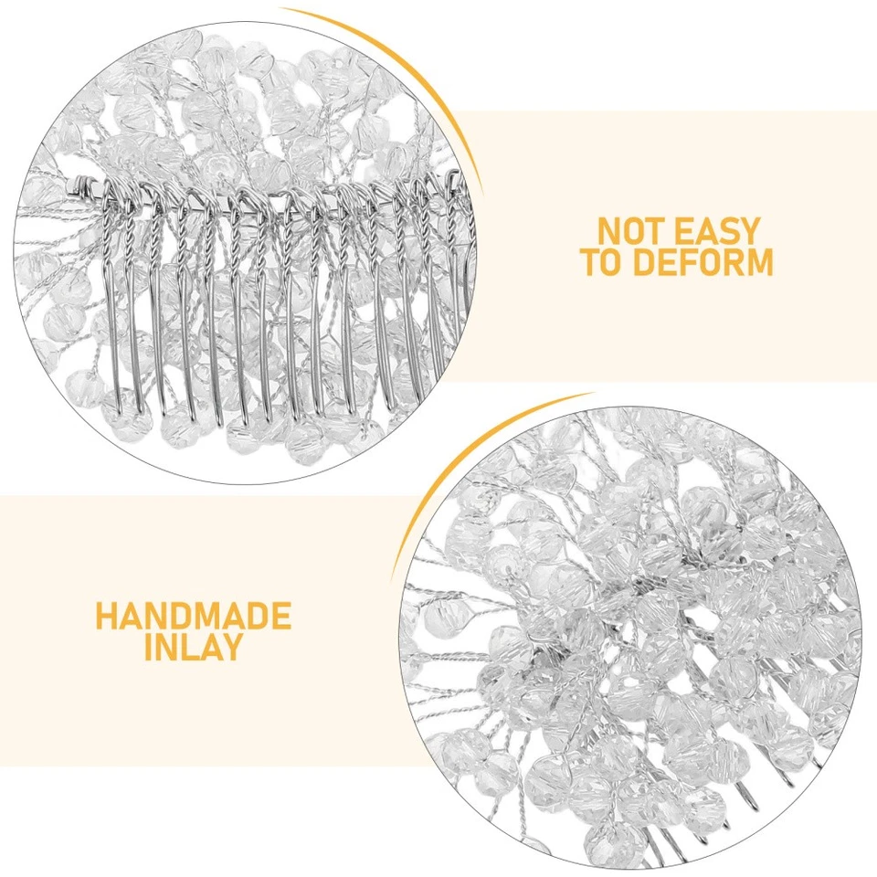 Pettine per da sposa con cristallo: pettine per per spose, - Immagine 3 di 4