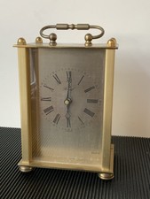 Vintage Royal Tischuhr Quartz-Uhrwerk Messing Made In Germany römische Ziffern