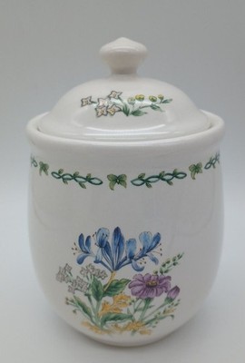 Thomson Floral Garden Small Canister Botanical Flowers Damaged